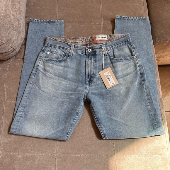Ag Adriano Goldschmied Blue Straight Leg Jeans - Picture 3 of 11